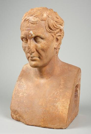 Life-size Roman-style carved marble bust of Meander, possibly A.D. 200-300 or later, larger: 21 inches high by 11 3/4 inches wide by 9 inches deep, estimate: $3,000-$5,000. Image courtesy of Millea Bros.