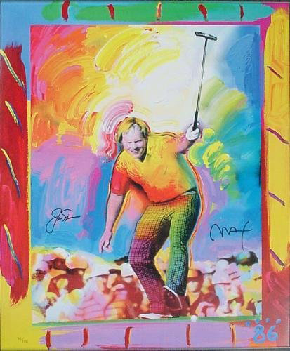 Peter Max, Augusta, Jack Nicklaus. Image courtesy Universal Live Auctions.