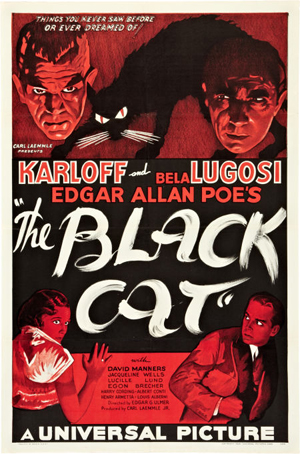 The only known copy of Universal’s The Black Cat Style B one-sheet (1934, 27