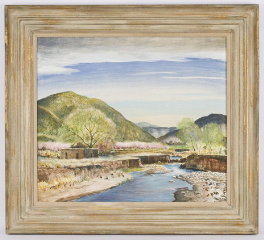 ‘The Coming of Spring’ by Peter Hurd sold for $21,510. Image courtesy of Dallas Auction Gallery.