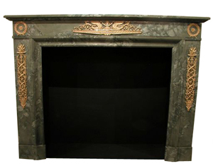 Important and rare gilt-bronze-mounted Russian Empire mantel, circa 1800-1825, est. $10,000-$15,000. Image courtesy of Golden Gate Auction Gallery.