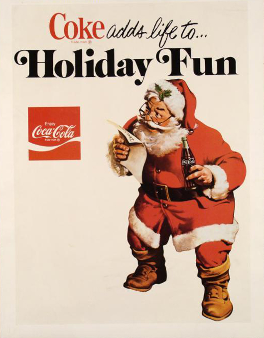 1976 Coke Santa Poster. Image courtesy of Universal Live.