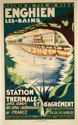 Enghien Les-Bains Travel Poster. Image courtesy of Universal Live.
