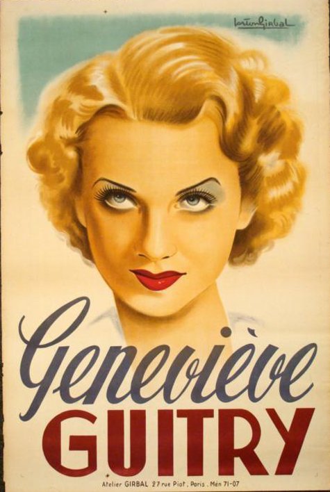 Gevenieve Guitry Actress Poster. Image courtesy of Universal Live.