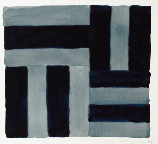 This watercolor on paper, 'Untitled' (11.17.90), by contemporary British artist Sean Scully (born 1945), will be for sale with Stephen Ongpin Fine Art during Master Drawings London week from July 3-9. Image courtesy Stephen Ongpin Fine Art. 