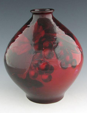 Little is known about Mignon Martineau, the decorator this rare 8-inch Roseville Mongol vase. An award winner at the 1904 World’s Fair, the Mongol line is rarely decorated. The vase has a $2,500-$3,500 estimate. Image courtesy of Belhorn Auction Service.