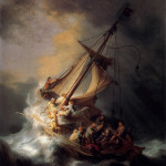 Rembrandt van Rijn (Dutch, 1606-1669), The Storm on the Sea of Galilee, circa 1633, oil on canvas. Stolen from the Isabella Stewart Gardner Museum.
