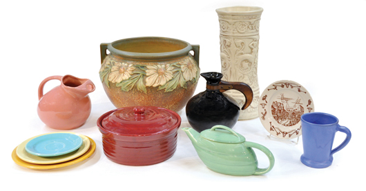 Clars’ July sale will feature the first installment of the extensive American pottery collection of Naomi Murdach. Offerings will include Newcomb College, Bauer, Catalina Island, Hall and Roseville. Image courtesy of Clars Auction Galleryrtesy of Clars Auction Gallery.