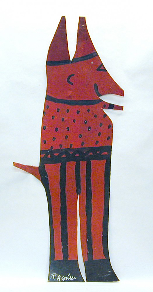 R.A. Miller's Red Devil. Image courtesy of Slotin Folk Art.