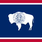 Wyoming State Flag. Public domain image.