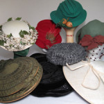 Group of eight vintage ladies hats, including a design by Yves Saint Laurent, est. $80-$100. Image courtesy LiveAuctioneers.com and Auctions Neapolitan.