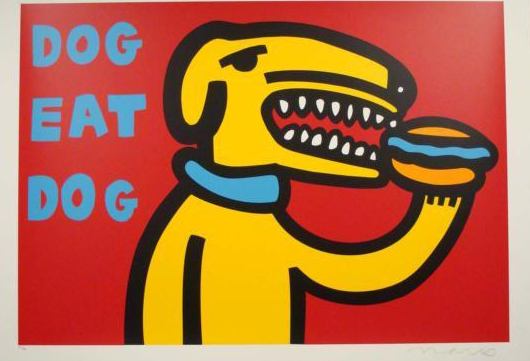 Marco, Dog Eat Dog (Red), pop art print, est. $500-$600.