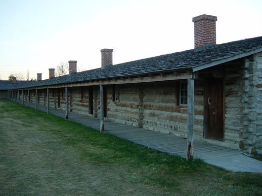 Detail of barracks at Fort Atkinson, Nebraska. Photo by Mongo, courtesy Wikimedia Commons.