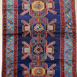 Antique Chaberd Kazak Caucasian wool rug, 5ft. 3in. by 9ft. 3in., est. $4,000-$4,500, image courtesy of LiveAuctioneers.com and Gray's Auctioneers.