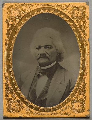 This 1870s ambrotype portrait of abolitionist Frederick Douglass has been widely exhibited in recent years. The quarter plate (4 1/4 inches by 3 1/4 inches) image is expected to bring $10,000-$15,000. Image courtesy of Jackson’s International Auctioneers & Appraisers.