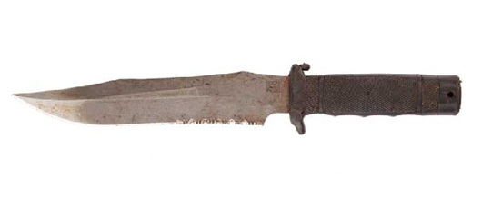 Locke's knife. Estimate $800 - $1,000. Image courtesy LiveAuctioneers.com and Profiles in History.