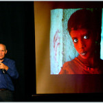 Steve McCurry lecturing on "Celebrating Multiculturalism Through Photography," Central Market Annex gallery, Kuala Lumpur, Malaysia, June 15, 2009. Photo by Arupkamal, licensed under the Creative Commons Attribution 3.0 Unported license.