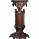 Herter Brothers made this 41-inch rosewood pedestal. It sold at a Cottone auction in Geneseo, N.Y., for $5,500.