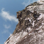 The Old Man of the Mountain rock formation, which collapsed in 2003, is not pinpointed on Charles Hitchcock’s giant relief map of New England. Image courtesy of Wikimedia Commons.