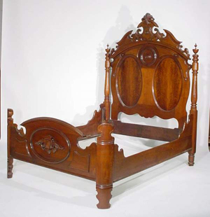 The Renaissance Revival bed would have been considered to be "clunky Victorian" in the 1930s. Today beds like this fetch a tidy sum from collectors. Image courtesy of LiveAuctioneers.com Archive and Hart Galleries.