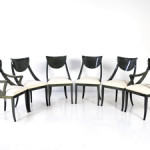 Set of six Pietro Costantini dining room chairs. Image courtesy Morton Kuehnert Auctioneers.