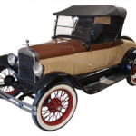 The 1926 Model T Roadster sports later leather upholstery, whitewall tires and two-tone paint. It has had only two owners. Image courtesy of Austin Auction Gallery.