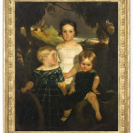 Nineteenth-century English artist Ford Madox Brown painted this portrait of the Bromley children, members of his family. The 50-inch by 38-inch oil on canvas portrait has a $35,000-$50,000 estimate. Image courtesy of Dallas Auction Gallery.