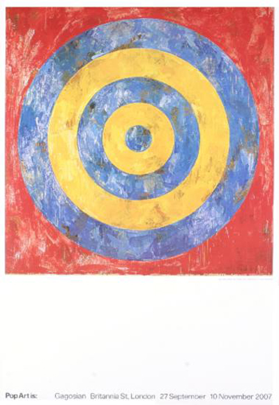 Jasper Johns’ ‘Target’ lithographed poster was created in 2007 for the Gagosian Gallery’s ‘Pop Art Is’ series. Printed on heavy stock, the poster has a $150-$225 estimate. Image courtesy of Universal Live.
