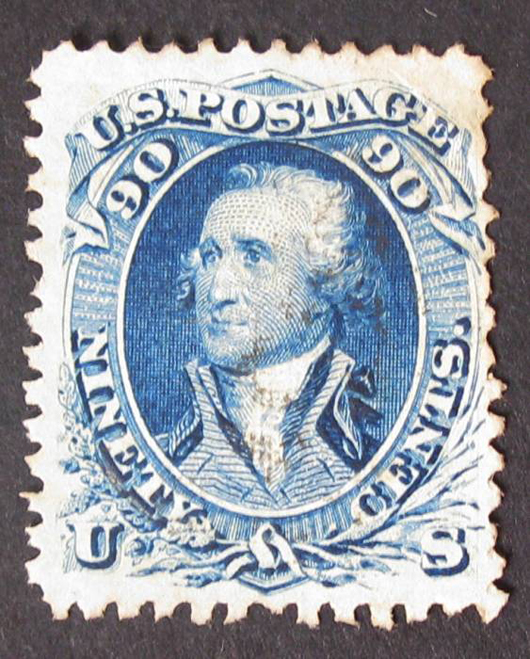 Blue Washington stamp. Image courtesy of R.W. Oliver.