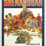 Movie poster promoting the 1965 film Shenandoah. Patrick Wayne played the role of James Anderson in the film, which starred James Stewart. Fair use of low-res image obtained through wikipedia.org.