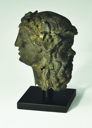 2nd century AD Roman bronze double bust of Jason, with male and female depictions. TimeLine Auctions image.