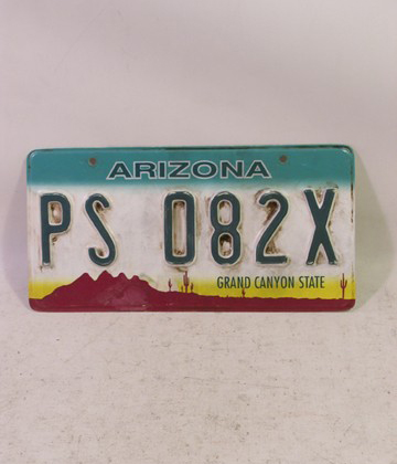 Arizona patrol car license plate from the film Piranha 3D, estimate $200-$500. Image courtesy Premiere Props.