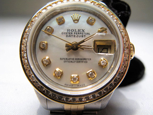 Rolex ladies Datejust two-tone wristwatch, stainless steel and 18K gold, estimate $3,500-$3,800. Auctions Neapolitan image.