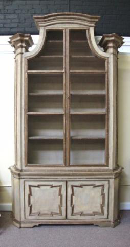 Fabulous French provincial painted hutch with wired doors supported by a two-door cabinet base (est. $2,000-$4,000). Image courtesy of Vintage Galleries.