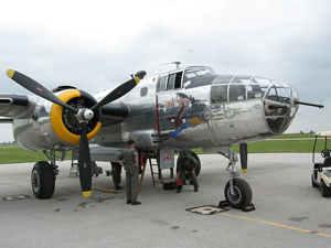 The Yankee War Museum in Michigan is one of only a few places where you can see a flyable Yankee Warrior, a B-25 Mitchell twin-engined medium bomber as pictured in this copyrighted Sept. 8, 2007 photo taken by Dustin M. Ramsey at Ohio's Wood County Airport. The Yankee Warrior in the Yankee War Museum's collection is the veteran of eight combat missions over Italy.