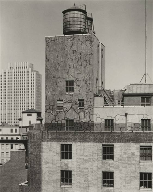 Water Tower and Radio City, from the Alfred Stieglitz New York exhibition at the Seaport Museum that runs through Jan. 10, 2011. Image by permission of the Seaport Museum New York, Alfred Stieglitz Collection, Courtesy of the Board of Trustees, National Gallery of Art, Washington.