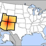 The Four Corners region is in the red area on this map. Image courtesy Wikimedia Commons. Read more: http://acn.liveauctioneers.com/index.php/component/content/article/63-antiquities-and-cultures/2998-native-american-artifact-dealers-collectors-reflect-on-raids#ixzz111Bx4EaT