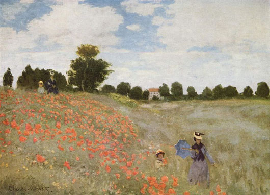 Claude Monet (French, 1840-1926), Poppies Blooming, 1873, oil on canvas. Musee d'Orsay, Paris.
