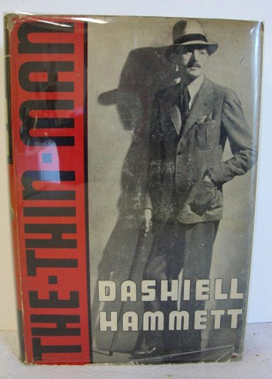 A first edition in dust jacket of Dashiell Hammett’s detective novel ‘The Thin Man’ has a $200-$300 estimate. Image courtesy of Mid-Hudson Auction Galleries.