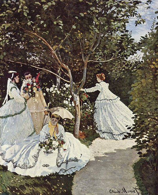 Claude Monet (French, 1840-1926), Women in a Garden, 1866-7, oil on canvas. Musee d'Orsay, Paris.