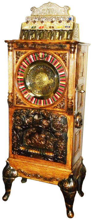 New Century Detroit Caille upright slot machine in excellent working order, est. $20,000. Image courtesy Showtime.