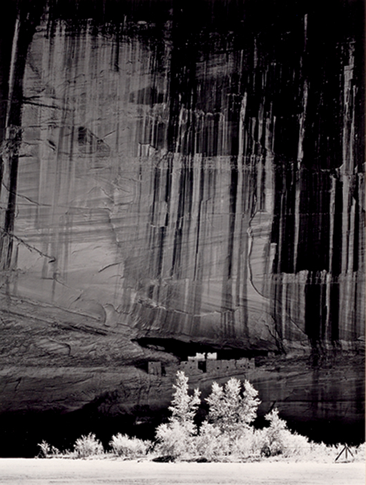 Ansel Adams (American, 1902-1984), White House Ruin, Morning, Canyon de Chelly National Monument, Arizona, 1949, signed, estimate $2,000-$3,000. Skinner Inc. image.