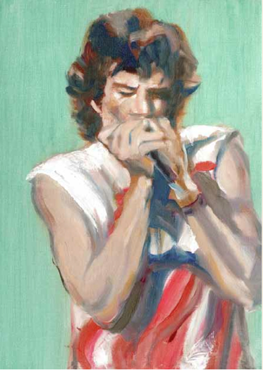 Ronnie Wood (British, b. 1947-), Study of Mick, 2003, oil on canvas, 16 by 12 inches. Private collection. Image courtesy of the artist.