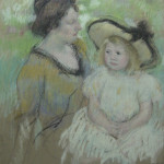 Mary Cassatt, Simone Talking to Her Mother, pastel on paper, 25½ by 30½ inches, $990,000 (estimate $400,000-$700,000). John W. Coker Auctions image.