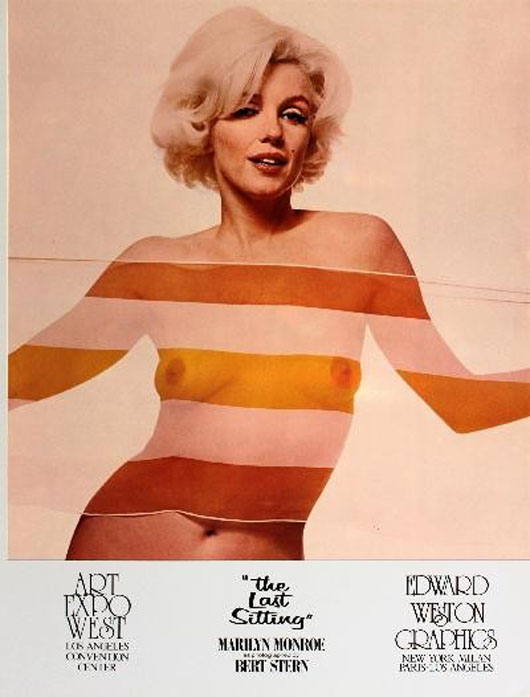 Bert Stern’s photograph titled ‘Rhythm’ was used in this original first-edition poster created by Edward Weston for the Los Angeles Art Expo of 1983. The poster measures 28 1/2 inches by 22 1/2 inches, is in near mint condition and has a $450-$625 estimate. Image courtesy of Universal Live.