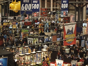 A scene from the floor of the 2007 New York ComicCon. Photo copyright Jeffrey O. Gustafson 2007, licensed under GNU Free Documentation License, Creative Commons Attribution-Share Alike 3.0 Unported License