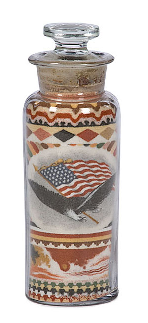 Andrew Clemens sand bottle - realized $12,925. Image courtesy of Cowan’s Auctions Inc.
