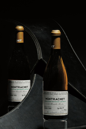 Domaine de la Romanee Conti Montrachet 1998, Cote de Beaune, bottle nos. 00238, 00240, two bottles. Estimate: $3,000-$5,000. Image courtesy Skinner Inc.