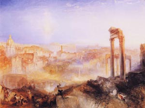 Turner’s masterpiece ‘Modern Rome – Campo Vaccino’ measures 35 1/2 inches by 48 inches. Image courtesy of Wikimedia Commons.