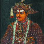 Raja Ravi Varma (1848-1906), ‘Portrait of Maharaja Serfoji II of Tanjore,’ signed lower right, 42 3/4 inches x 32 1/2 inches. Estimate: $380,400-$395,500. Image courtesy of Bid & Hammer.